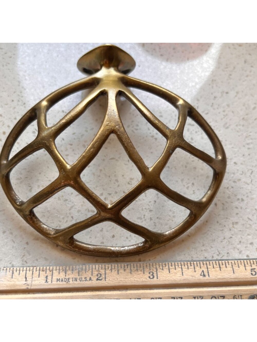 Victorian Style Brass Wall Mount Soap Holder 4.75" W  4.25" From Wall Kitchen - Picture 4 of 8